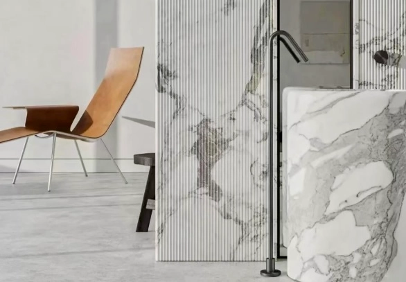 Calacatta White Honed Marble artwork