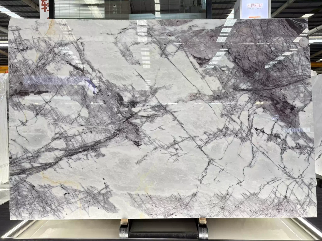 Lilac marble slab foe decoration