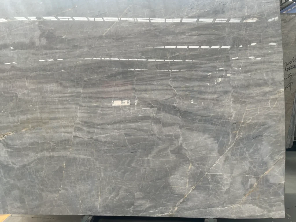 Ice Blue Grey Marble